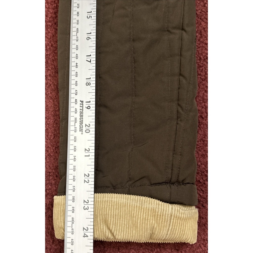 Vintage Fossil Brown Tan Bomber Corduroy Quilted Full Zip/Button Snap Jacket M - Picture 10 of 12